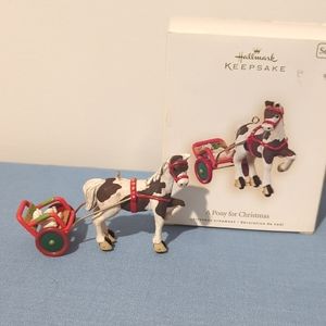 Hallmark Keepsake Christmas Ornament A Pony For Christmas 2007 Series